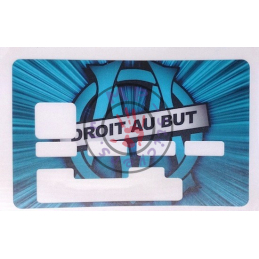 Sticker de personnalisation de carte bleue VISA modèle OM (2 lignes)