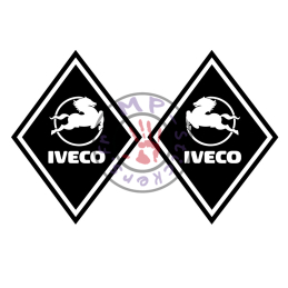 Stickers losange logo IVECO modèle 2 (la paire)