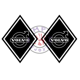Stickers losange logo VOLVO modèle 5 (la paire)
