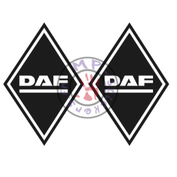Stickers losange logo DAF souligné 150x230mm (la paire)