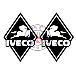 Stickers losange logo IVECO modèle 3 (la paire)
