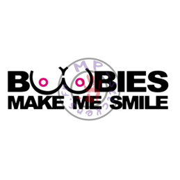 Sticker BOOBIES MAKE ME SMILE JDM