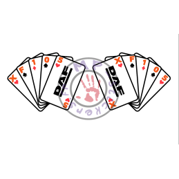 Sticker DAF Version Poker (la paire)