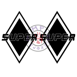 Stickers losange logo SUPER 170x250mm modèle 3 (la paire)