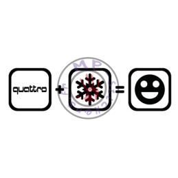 3 Logos: Quattro - Flocon neige - Smiley heureux