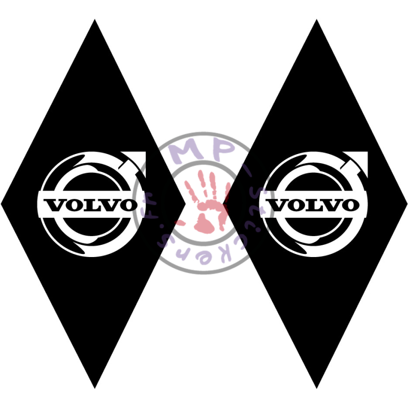 Stickers losange logo VOLVO 150x300mm (la paire)