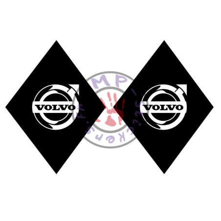 Stickers losange logo VOLVO modèle 2 (la paire)