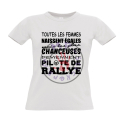 T-Shirt Femme Pilote de Rallye