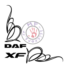 Stickers de vitre pinstripe avec DAF XF (la paire)