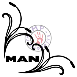 Sticker de vitre roseaux modèle 2 avec MAN 2 (la paire)
