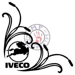 Sticker de vitre roseaux modèle 2 avec IVECO (la paire)