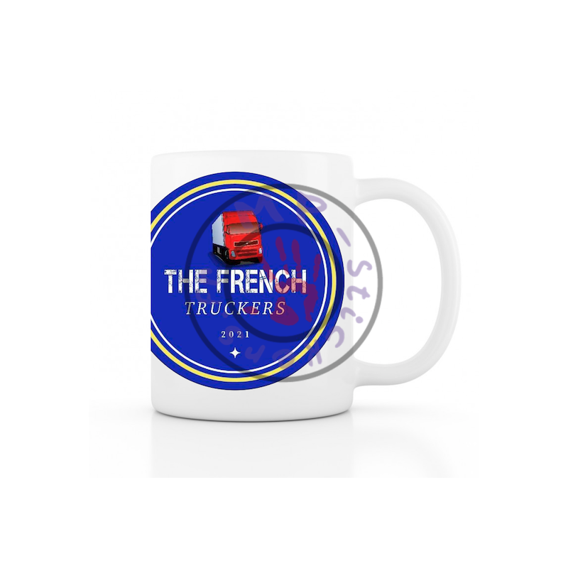 Mug THE FRENCH Truckers 330ml blanc céramique top qualité 