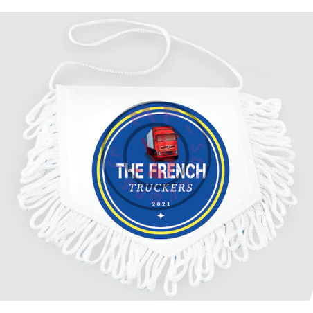 Petit Fanion rectangulaire franges blanches THE FRENCH TRUCKERS