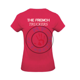 T-Shirt femme sorbet THE FRENCH Truckers dos et coeur et personnalisable à votre prénom