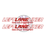 Sticker de vitres LEFT LANE LINER liseret/plein avec inscription perso 450x60 mm (la paire)